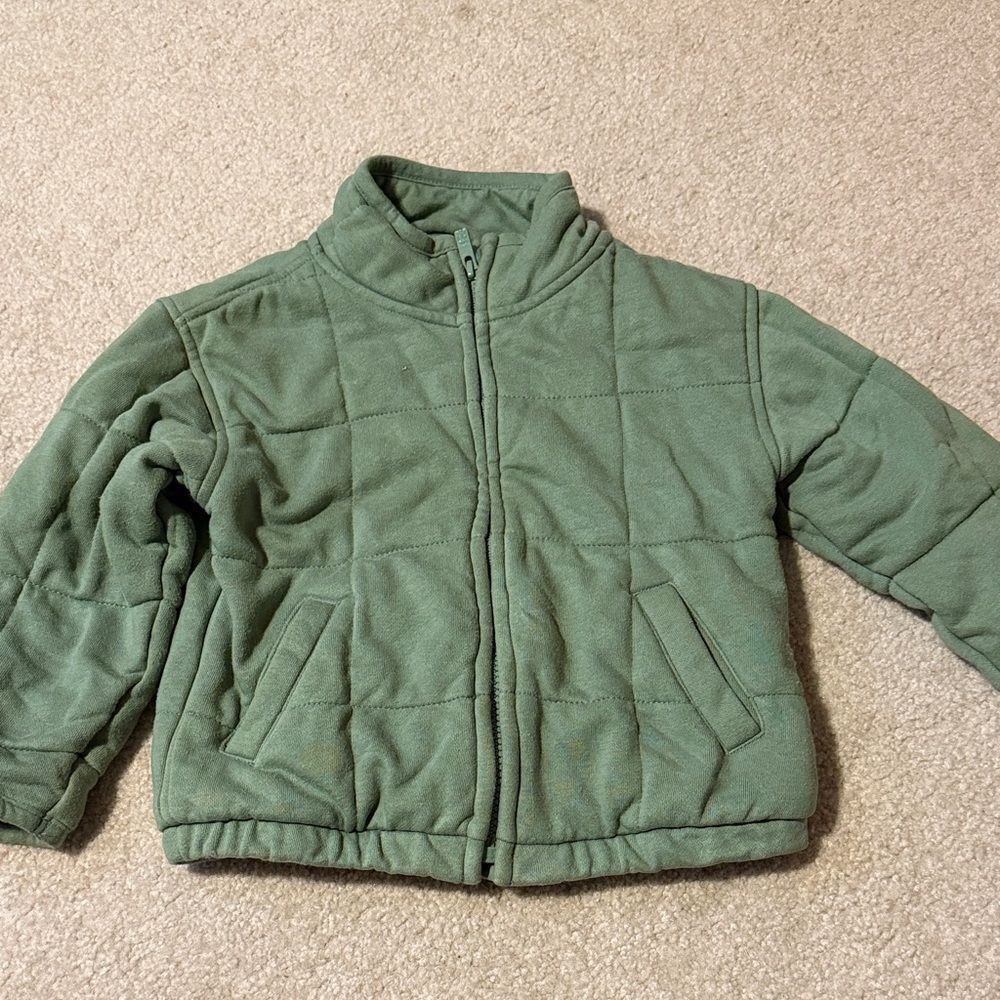 Girl's army green Baby Gap quilted jacket size 4T